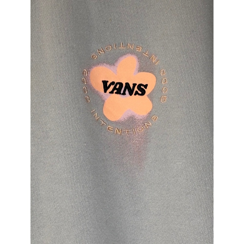 Vans Floral Graphic Crewneck Sweatshirt Grey XL Off The Wall Casual Women's - Picture 2 of 14